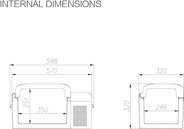 Frigo a compressore portatile 20 litri